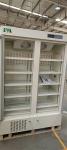 656L Double Glass Door Biomedical Vaccine Pharmacy Refrigerator with LED