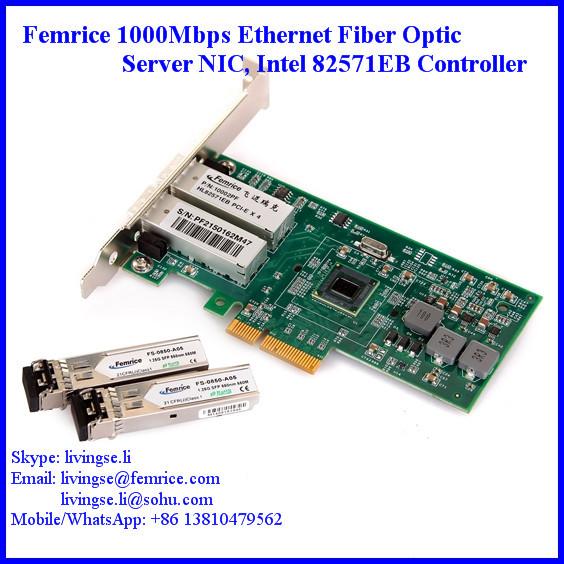 Quality 1 Gbps 2 Ports Gigabit Server Ethernet Network Card Femrice 10002PF for sale