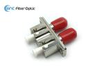 Hybrid Duplex LC To ST Fiber Optic Adapters Female - Female Metal Housing