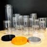 Buy cheap Cylinder Custom Airtight Plastic Jars Dried Food Canister Plastic Container OEM from wholesalers