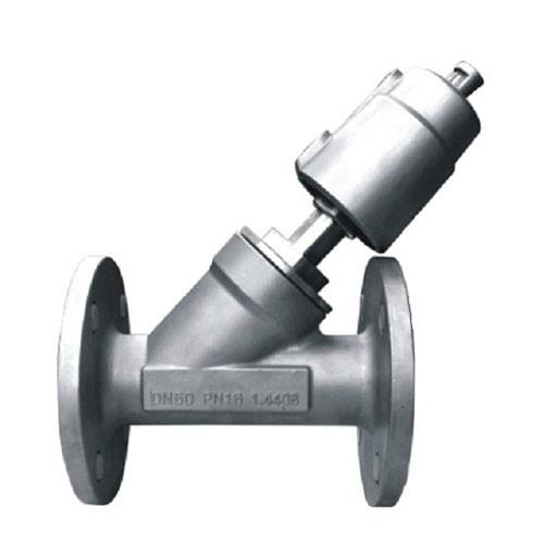 Buy cheap Pneumatic Angle Shut off Valve DN80 PN16 Bar Flange End DN15 ~ DN100 Size from wholesalers