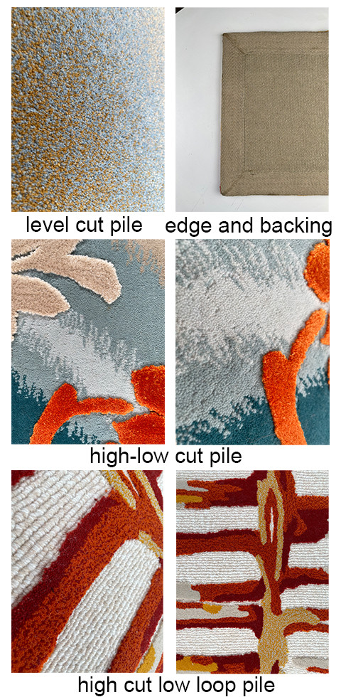 Customized Hand Tufted Carpet 100% Wool Carpet 5.5lbs Area Rug For Hotle
