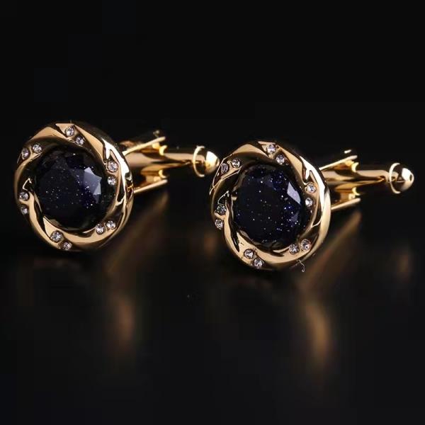 Buy cheap Star Crystal Mens Diamond Cufflinks Alloy Plating Color For Shirt 15mm Size from wholesalers