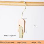 Beech Wooden Clip Hanger Natural Color Multifunctional 19cm 24cm