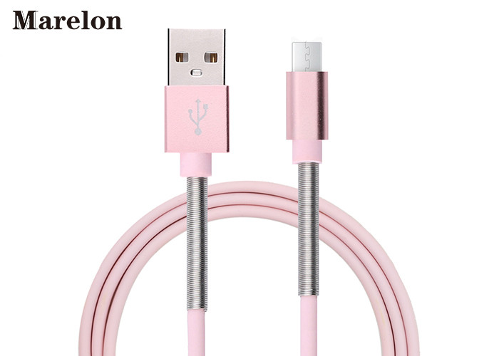 Half Spring Durable Data Transfer Cable , 1M Mobile Phone Cables For Xiaomi
