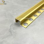 Aluminium Trims For Tiles Stair Nosing Tile Trim 12.96mm Matte Gold
