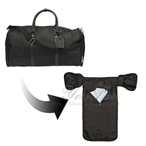 Buy cheap Black Convertible Travel Duffel Bags , Mens Suit Garment Travel Bag from wholesalers