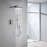 Buy cheap Concealed Wall Mounted Shower Set Black Finish 0.1-1.6MPa Water Pressure from wholesalers