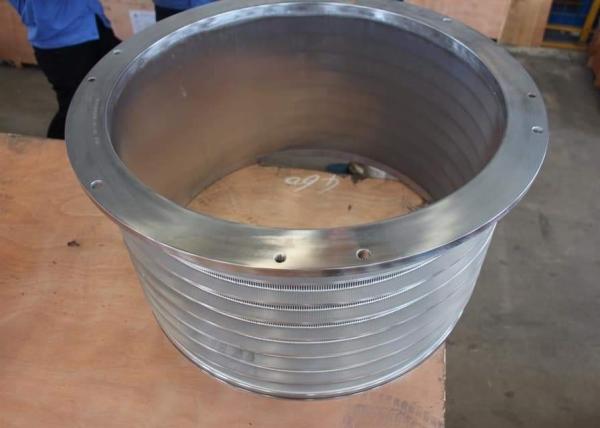 Buy cheap Slot / Hole Type Pressure Screen Basket Rotary Drum Sieve Stainless Steel 304 / 316L Material from wholesalers