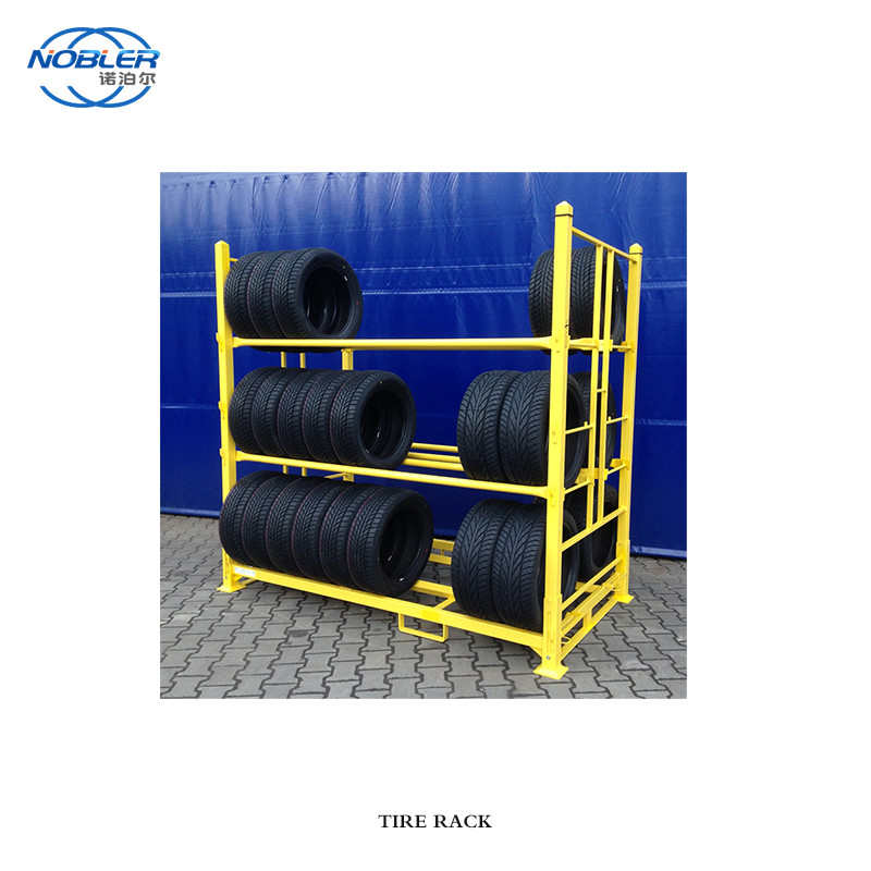 Stacking Detachable Metal Tire Display Rack For Retail Store Car Shop