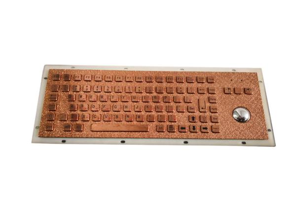 Buy cheap Arab Layout Golden Industrial Keyboard With Trackball Mouse Panel Mount from wholesalers