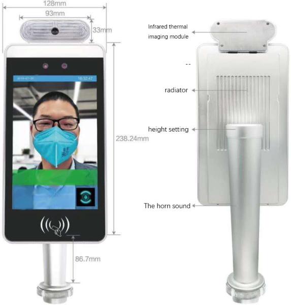Buy cheap Door Access Control 150cm Temperature Scanning Kiosk from wholesalers