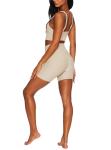 Butt Lifying Ribbed Seamless Activewear XL XXL Spandex Yoga Leggings And Top Set