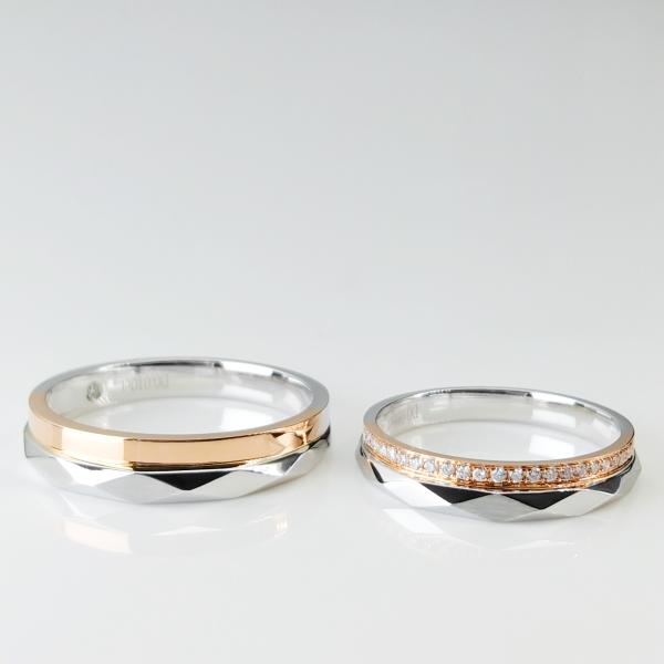 Buy cheap Overlapping Stripe 18K Gold Couple Rings from wholesalers