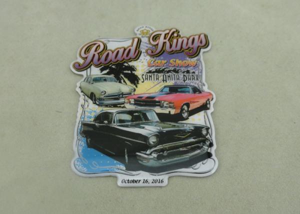 Buy cheap Die Stamped Souvenir Car Badge , Printing Fridge Badge With Magnet from wholesalers