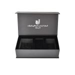 Zinc Alloy Rigid Magnetic Gift Box Crepack Custom Flock Paper Packaging