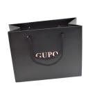Black Color Personalized Paper Bags , Custom Printed Gift Bags Eco Friendly