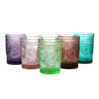 Buy cheap 11oz Tumbler Drinking Glass , Sunflower Embossed Hotel Collection Highball product