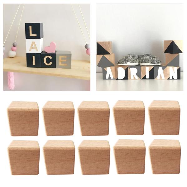 Buy cheap Mini 10pcs Unfinished Wood Blocks For Crafts Rectangular from wholesalers