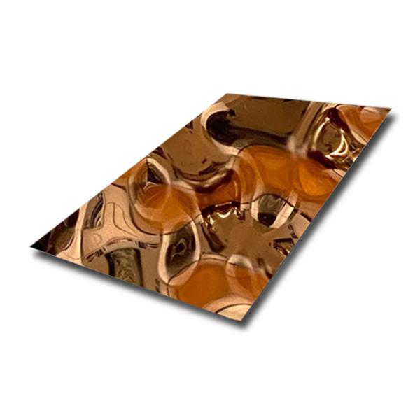 Buy cheap 1500mm Width Gold Water Ripple Sheet For Ceiling Stainless Steel 304 Plate from wholesalers