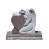 Buy cheap Granite carved angel statue heart shaped tombstones from wholesalers