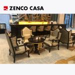 Hotel Lobby European Style Coffee Table And Lounge Chair Size 815*760*1000mm
