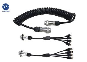 Wholesale Vehicle CCTV Security Camera Extension Cable With 7 Pin Heavy Duty Connectors from china suppliers