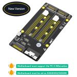 Dual 2X M.2 NVME SSD to Slimline SFF-8654 8X Adapter PCIe Bifurcation Motherboar