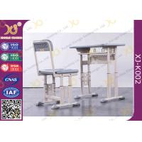 Buy cheap HDPE Steel Adjustable Height Middle School Desk And Chair For Student product