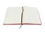 Girls Leather Notebooks With Company Logo Elastic Ribbon Soft Tough Embossing