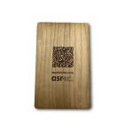 Custom Logo Wooden NFC Card With QR Code For Business Membership