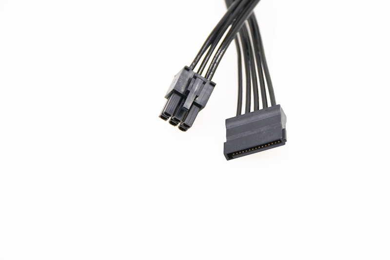QingSea Power Supply Modular Cable Kit 24 Pin 8Pin 6Pin Length 610mm Black