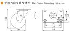 4 Industrial Casters Wheels TPA 75mm Castor Wheels With Brake 504P-26