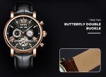 KINYUED new design automatic men watches movement leather luxury relojes