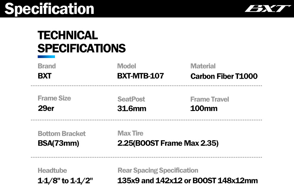 Full Shockingproof Carbon Fiber 29 Carbon Mountain Bike Frame