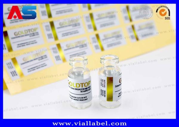 10ml Vial Label GoldTop Bottle Water Printing Gold Foil Effect Strong Adhesive