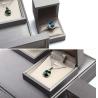 Buy cheap Earring / Pendant Jewelry Plastic Box Attractive Black Color PU Leather Covered from wholesalers