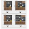 Buy cheap MFC Wood President Office Background Bookcase Display Shelf for Deluxe Furniture from wholesalers