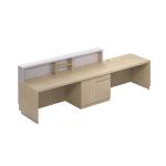 Customizable Logo And Light Strip Office Building Reception Desks