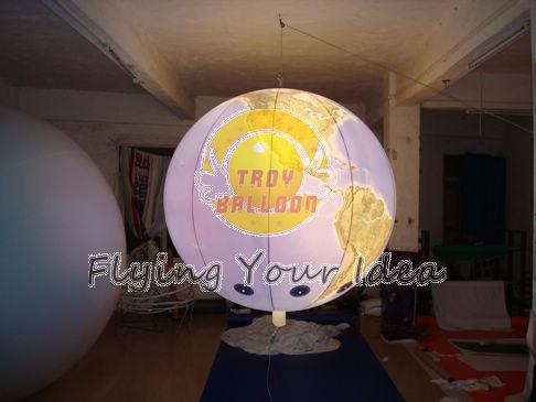 Buy cheap 170mm Tether Points Inflatable Lighting globe Balloon for Entertainment events from wholesalers
