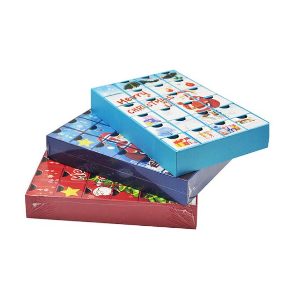 Buy cheap Gift Paper Cardboard Christmas Candy Box Luxury Drawer Chocolate Advent Calendar Box from wholesalers