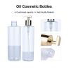 Buy cheap 300ml Clear Makeup Remover Pump Bottle Plastic Bottle With Sprayer Golden Color from wholesalers