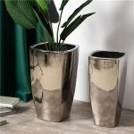 Factory garden indoor outdoor decoration large flower pot custom sliver tall