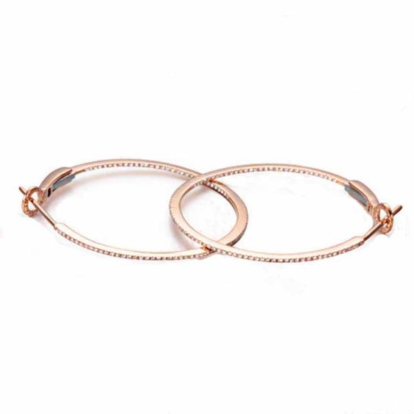 Buy cheap Hot Sale 18K Rose Gold Pave Diamonds Hoop Earring for women Gift (GDE015) from wholesalers