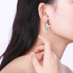 Diamond Gift Sterling Silver Jewelry Earrings