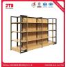 Buy cheap Metal Shop Supermarket Goods Shelf Rack Wooden Metal Gondola Shelving from wholesalers