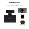 Buy cheap 50ml Black Glass Smooth rectangle bottle with black Lid for Cosmetic Glass Bottles from wholesalers