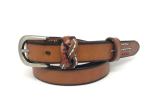 Retro Pin Buckle 2.3cm Womens Genuine Leather Belt For Jeans