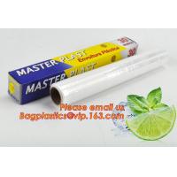 Buy cheap Eco friendly non toxical soft pe pvc food cling wrap on sale, clear food film product