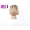 Buy cheap Short Colored Bob Wigs Pixie Cut Straight Lace Frontal Wig Pre Plucked #1B 27 from wholesalers